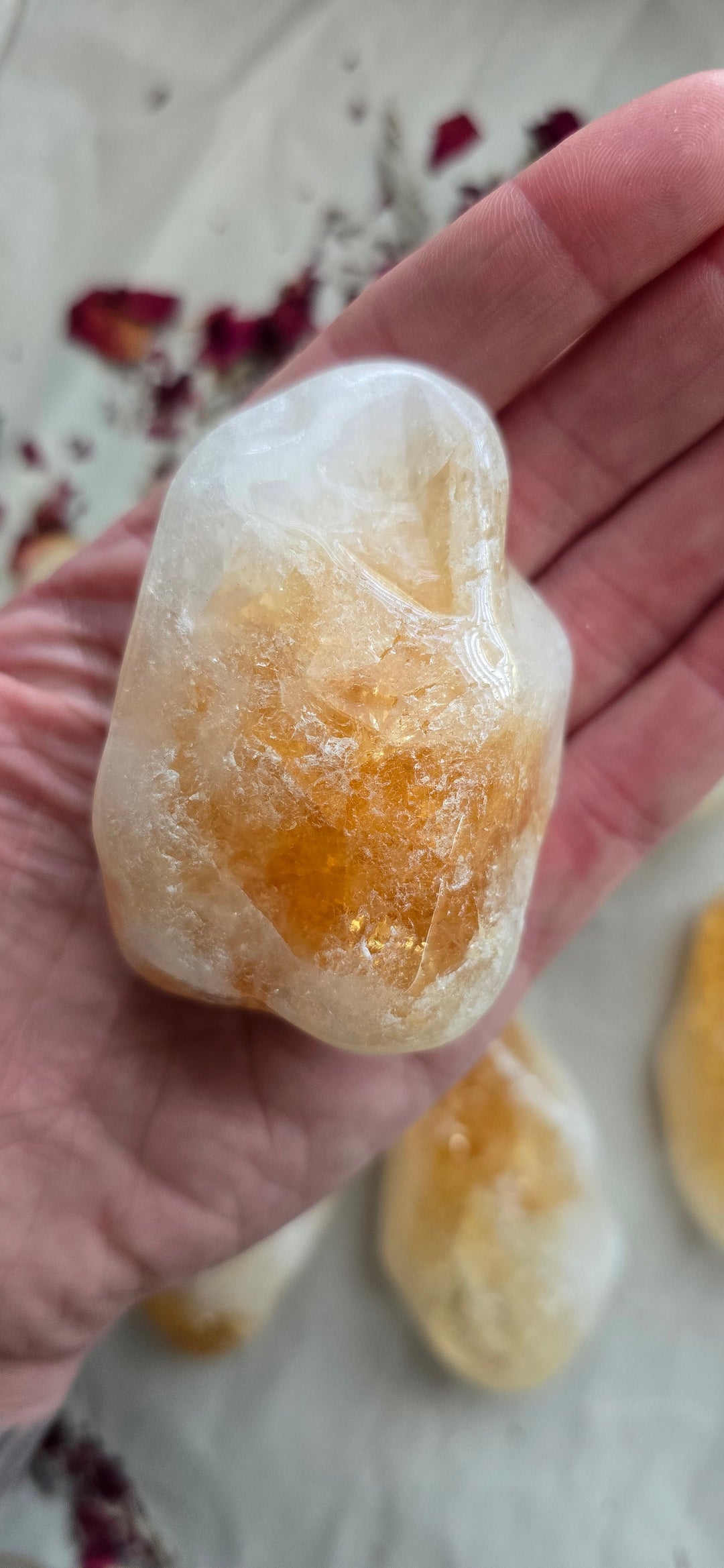 Citrin Trommelstein &amp; poliert (Hitzebehandelter Amethyst)