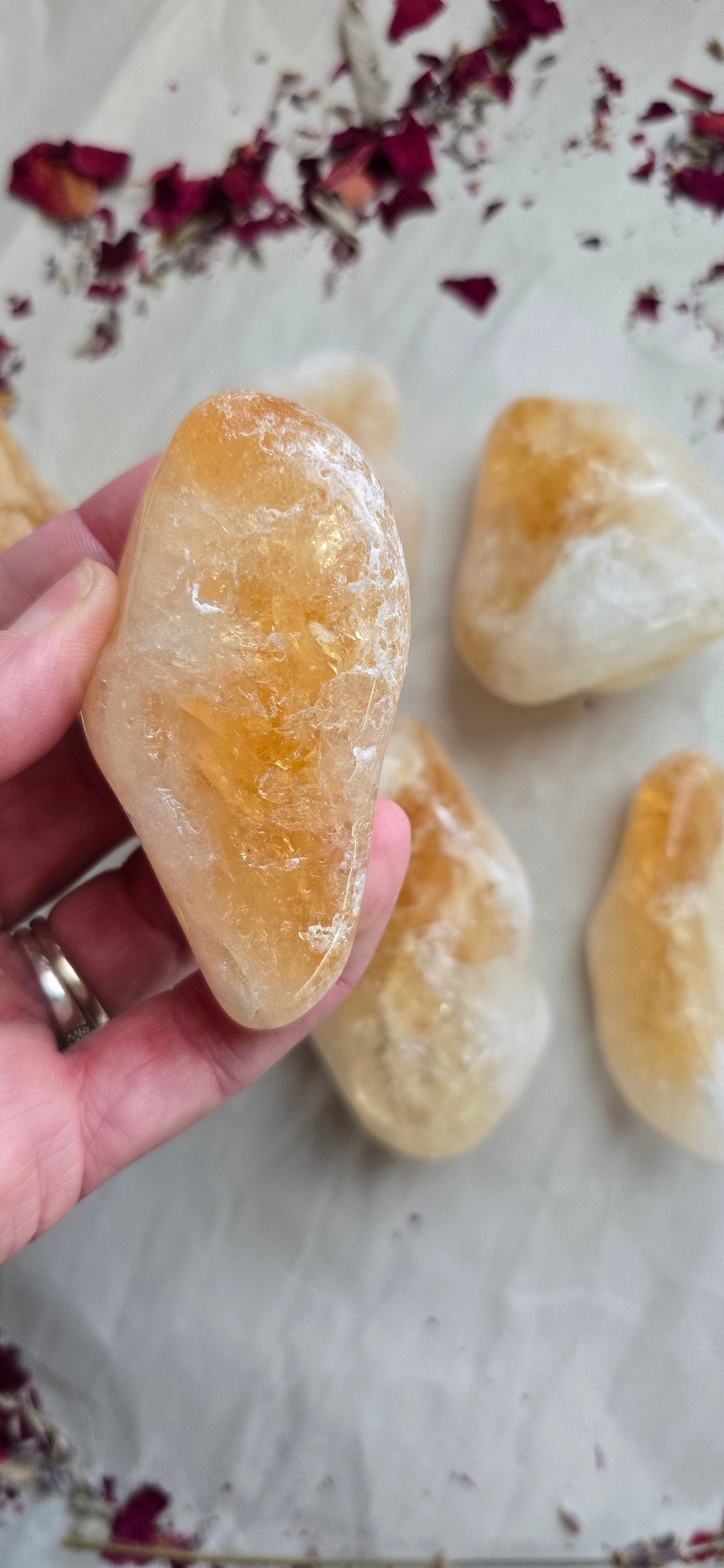 Citrin Trommelstein &amp; poliert (Hitzebehandelter Amethyst)