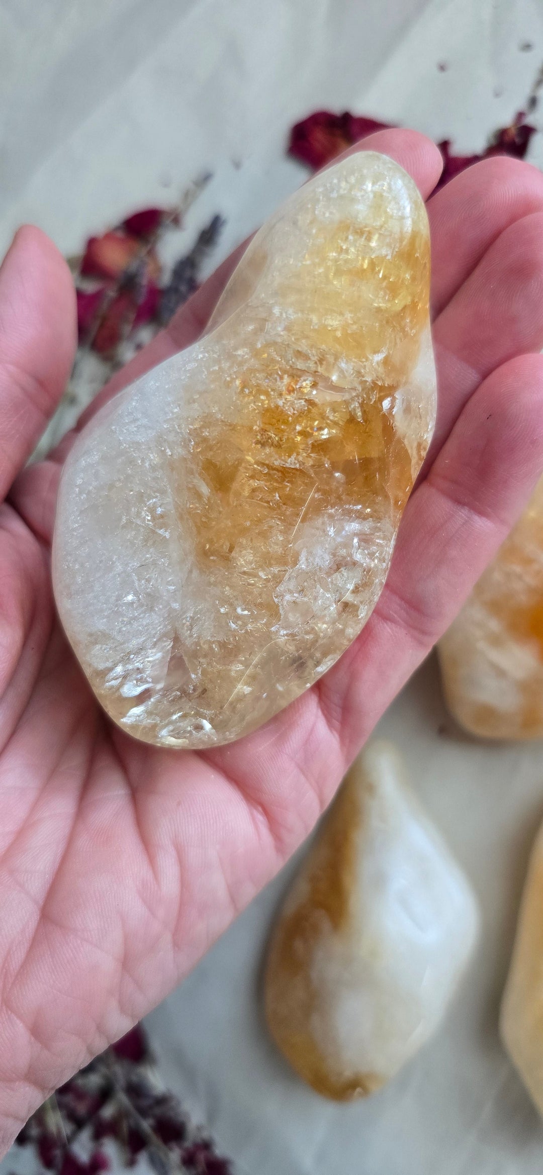Citrin Trommelstein &amp; poliert (Hitzebehandelter Amethyst)