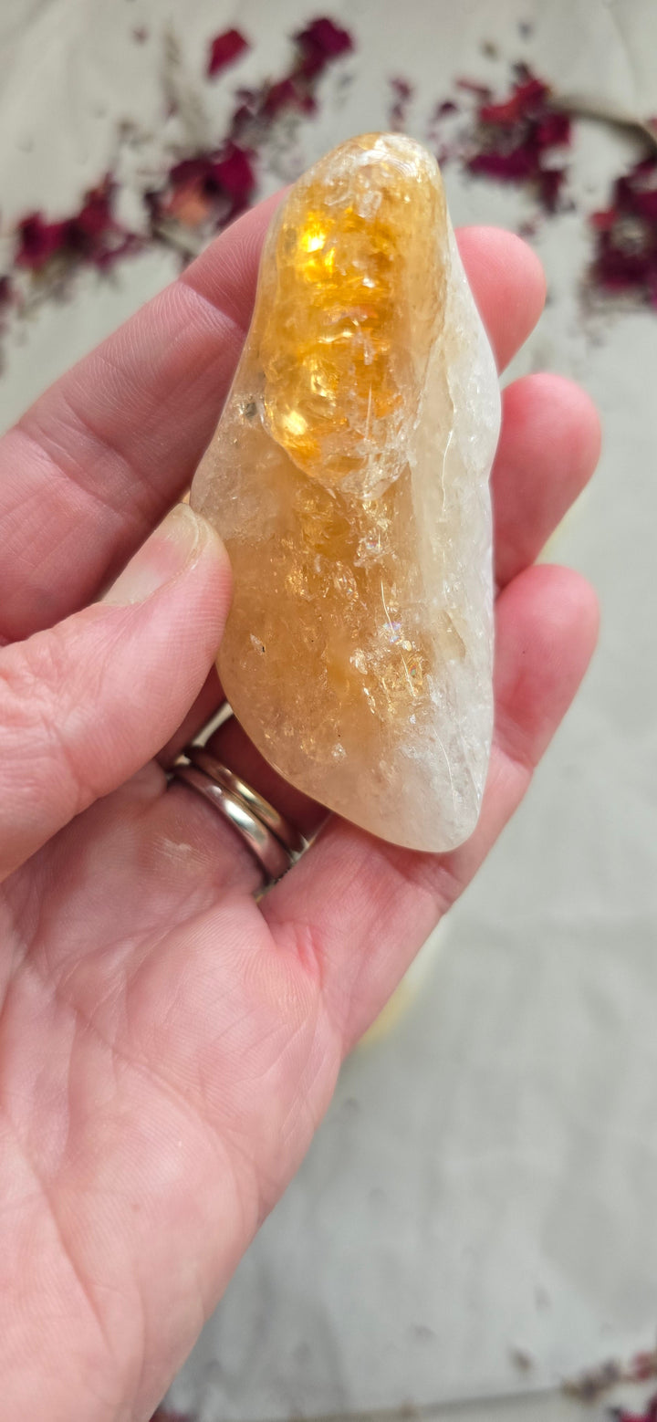 Citrin Trommelstein &amp; poliert (Hitzebehandelter Amethyst)
