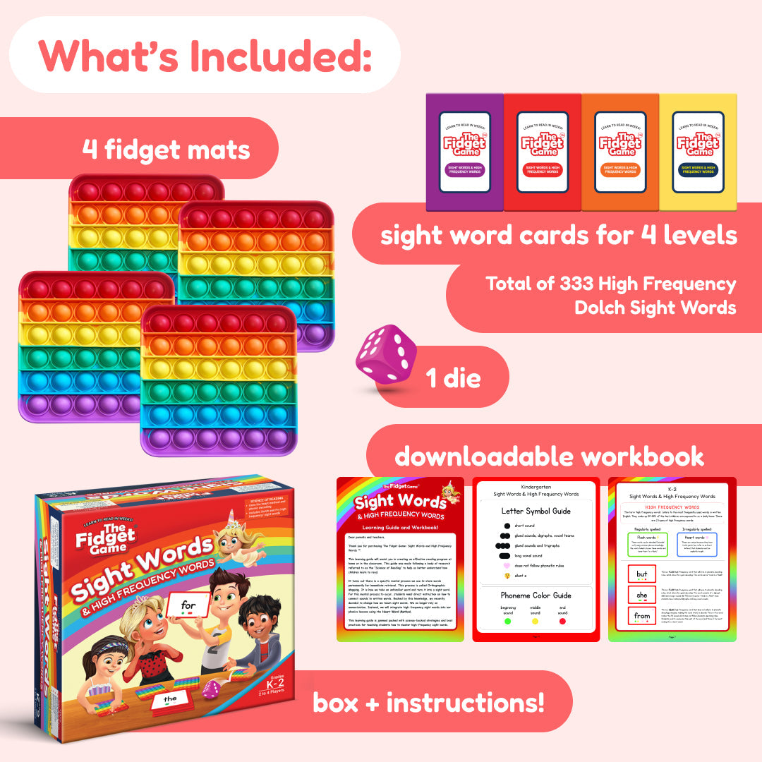 Le jeu de fidgets : Édition mots fréquents
