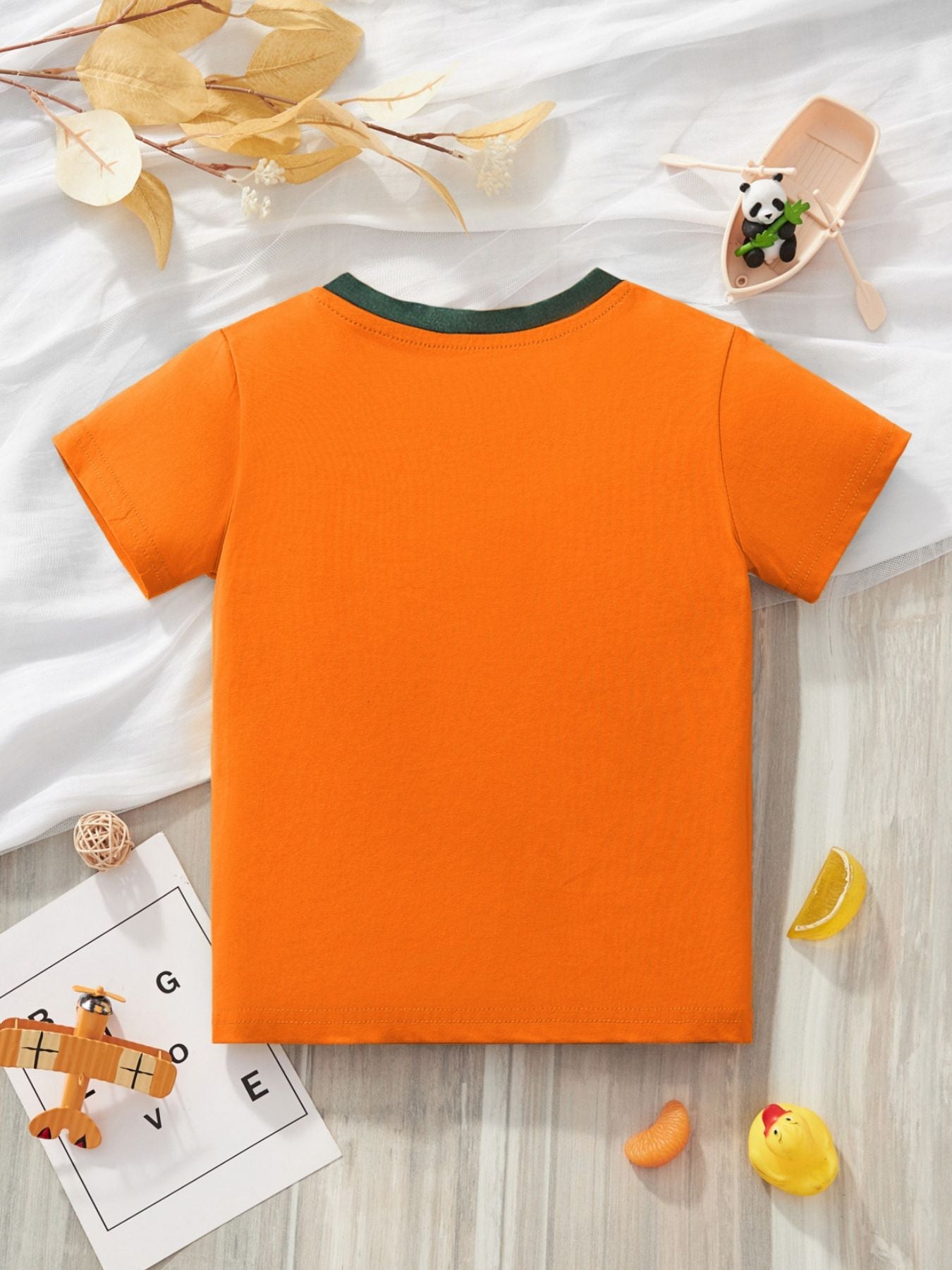 Children's Dinosaur Graphic Short Sleeve Crew Neck T-Shirt