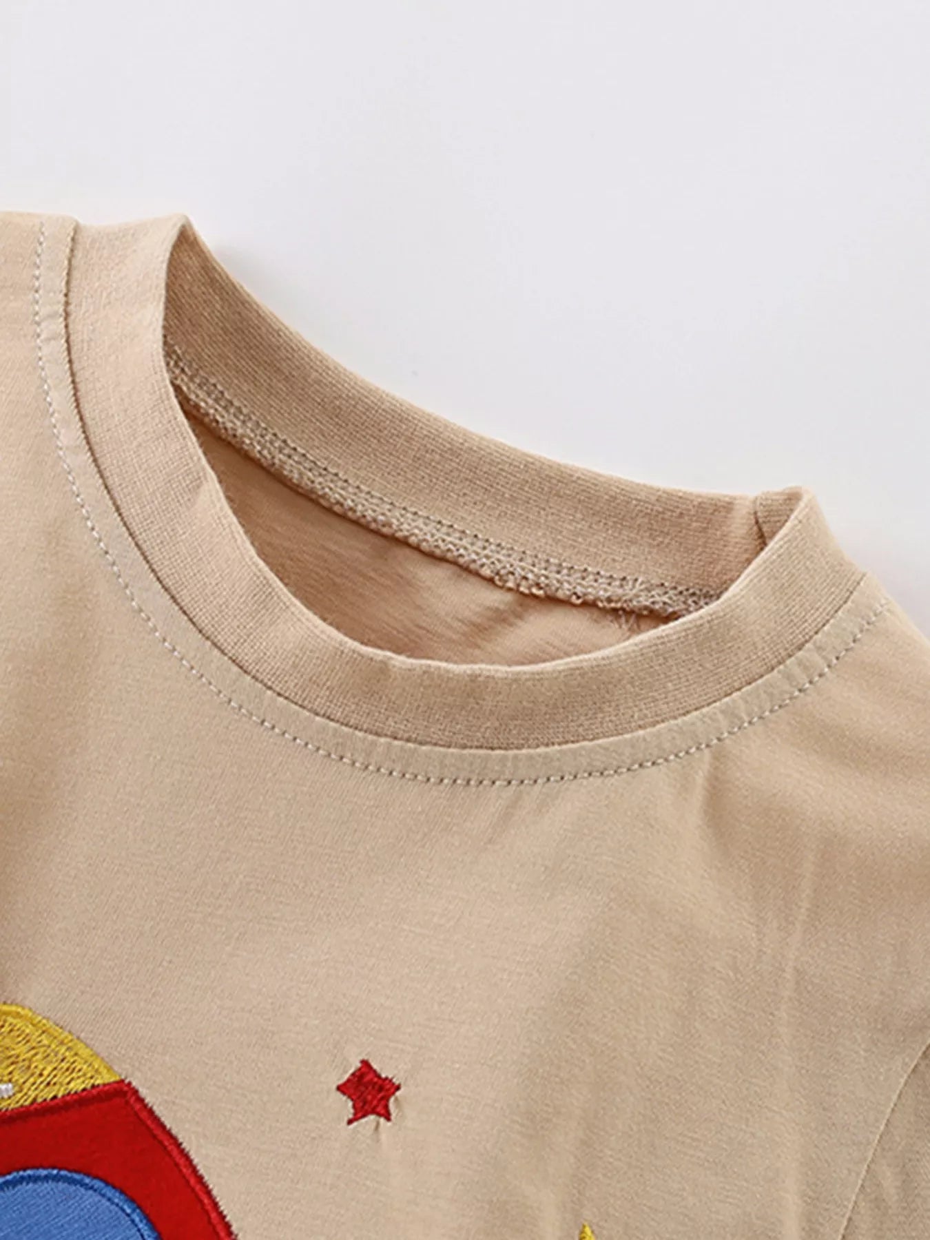Children's Rocket Embroidered Short Sleeve T-Shirt