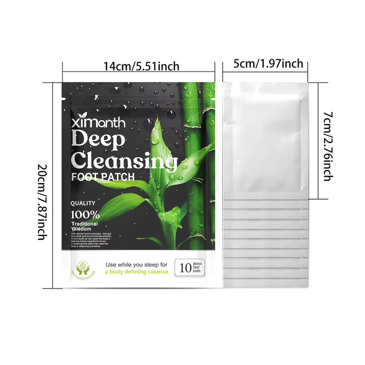 DetoxiPatch™ Natural Foot Patches – Stress Relief &amp; Deep Sleep Herbal Detox for Relaxed Feet Care