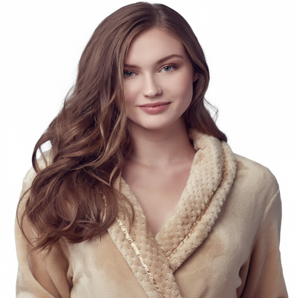Peignoir ultra doux en peluche pour femmes