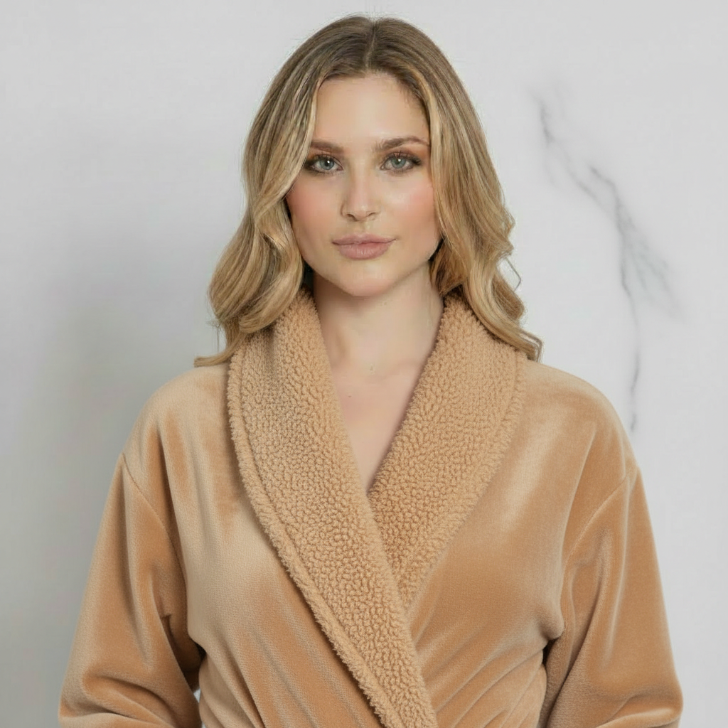 Peignoir ultra doux en peluche pour femmes