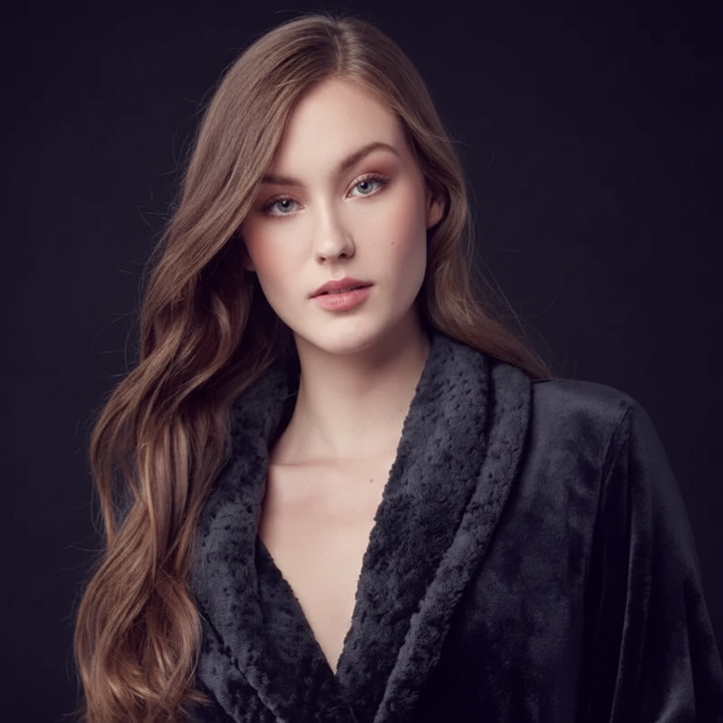 Peignoir ultra doux en peluche pour femmes