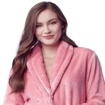 Peignoir ultra doux en peluche pour femmes