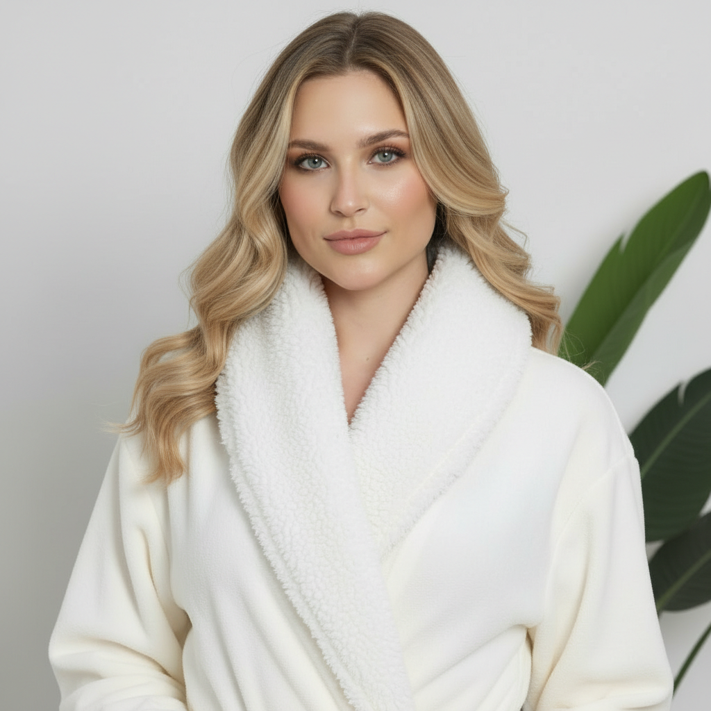 Peignoir ultra doux en peluche pour femmes