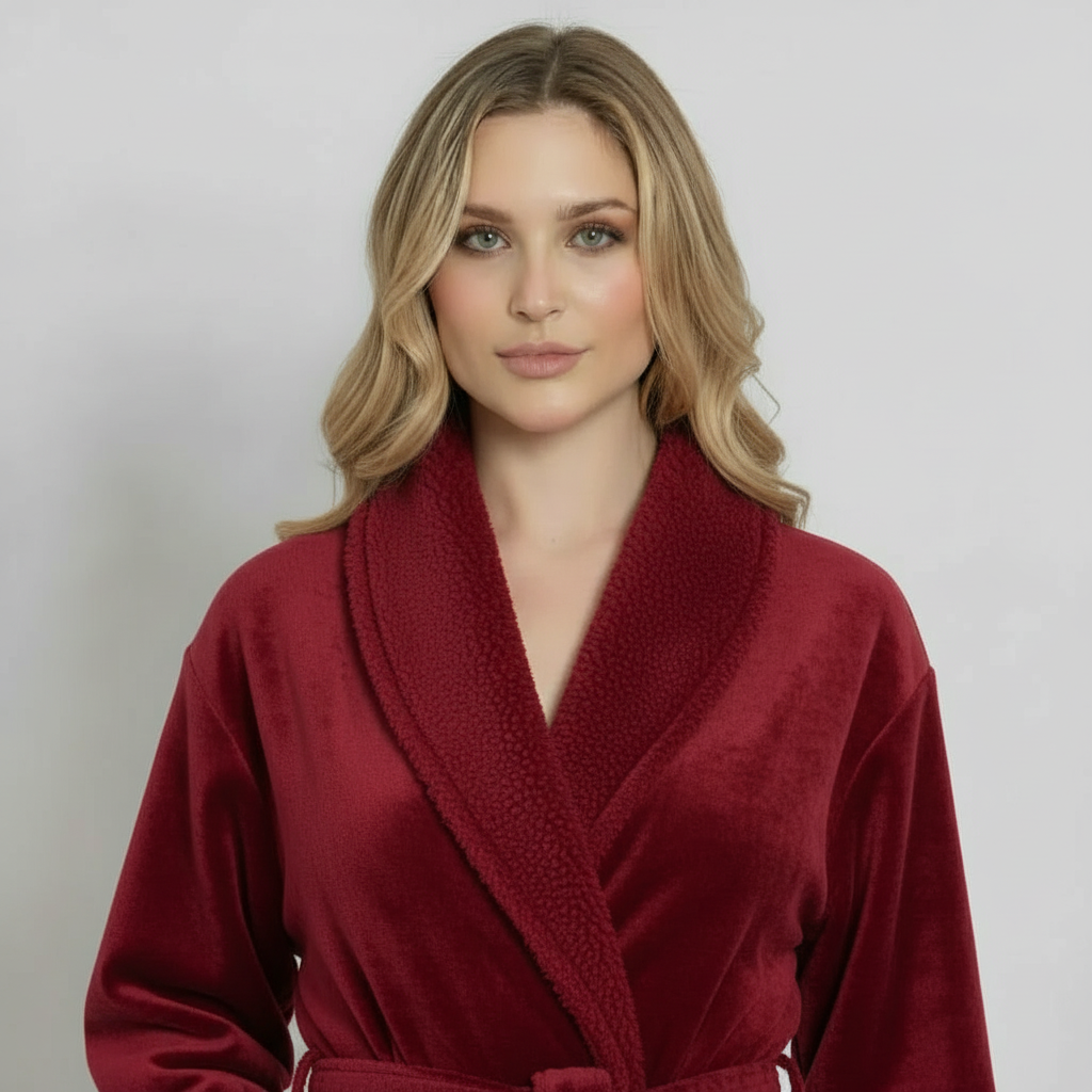 Peignoir ultra doux en peluche pour femmes