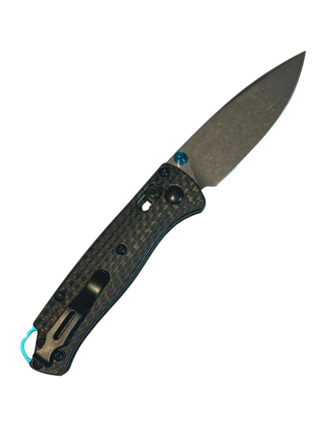 RockinEDC Stonewashed CPM-S90V Carbonfasergriff Taschenmesser 533 Style Bar Lock Camping Angeln Jagen