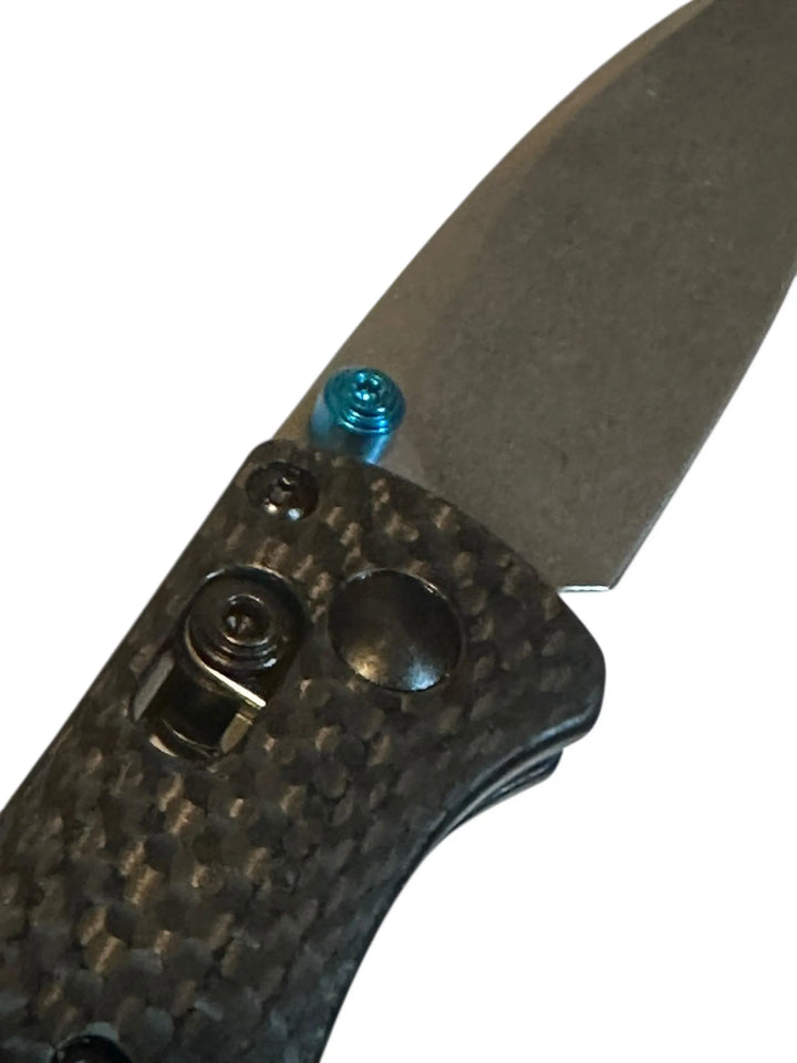 RockinEDC Stonewashed CPM-S90V Carbonfasergriff Taschenmesser 533 Style Bar Lock Camping Angeln Jagen