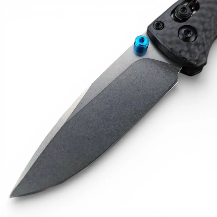 RockinEDC Stonewashed CPM-S90V Carbonfasergriff Taschenmesser 533 Style Bar Lock Camping Angeln Jagen