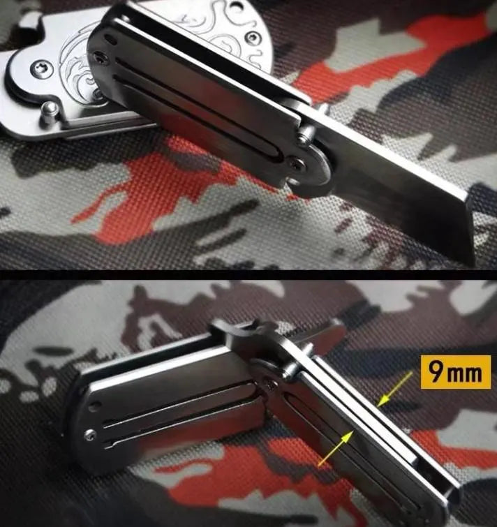 Mini-Klappmesser D2 Schlüsselanhänger Edelstahl Flaschenöffner EDC