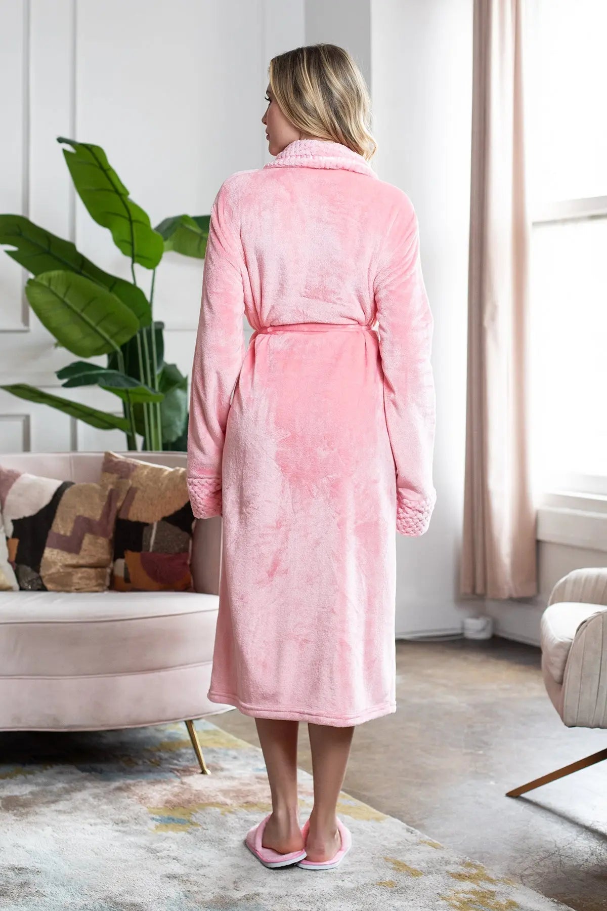 Peignoir ultra doux en peluche pour femmes