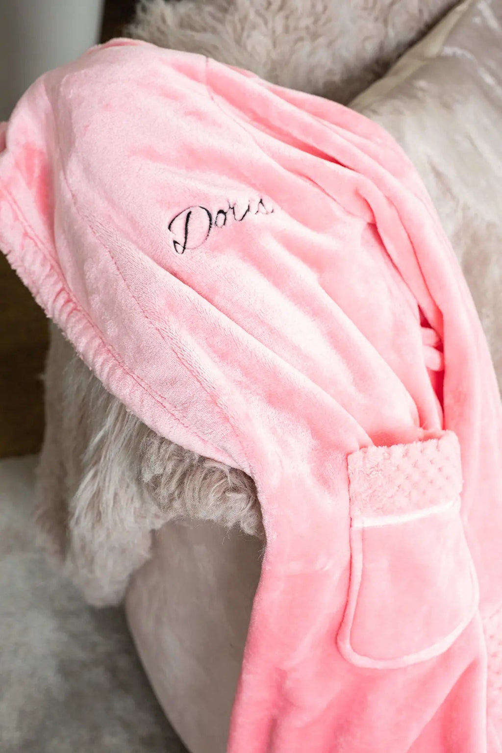 Peignoir ultra doux en peluche pour femmes