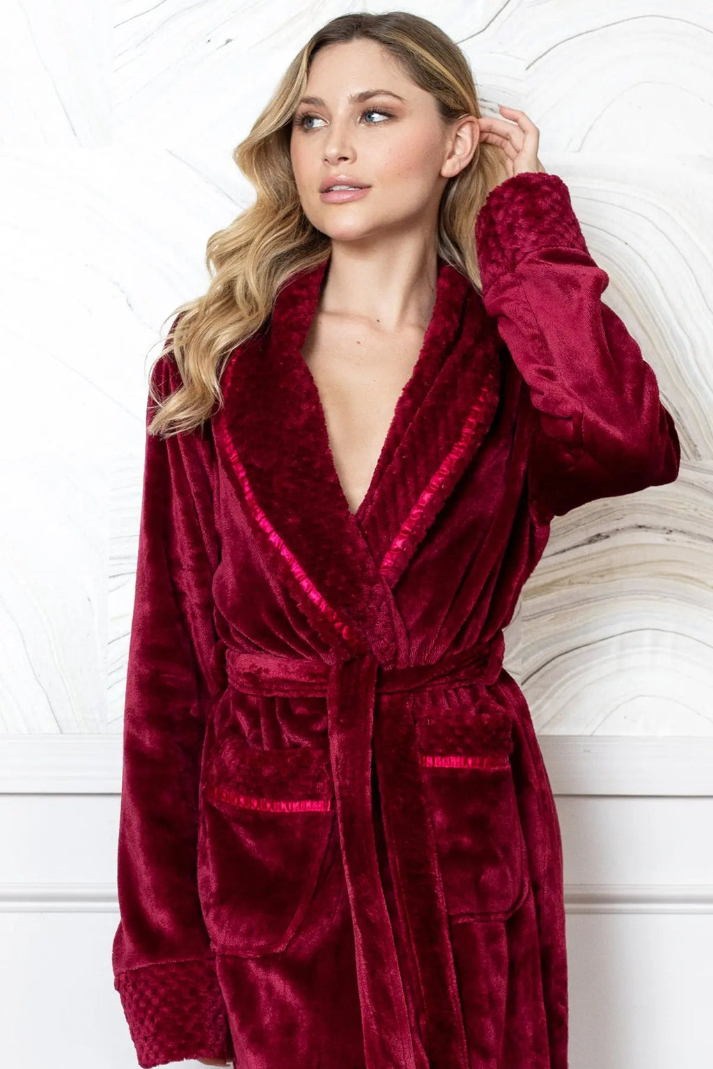 Peignoir ultra doux en peluche pour femmes