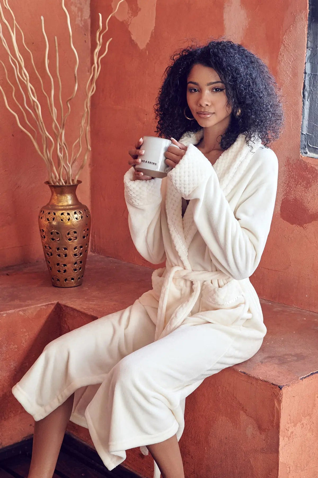 Peignoir ultra doux en peluche pour femmes