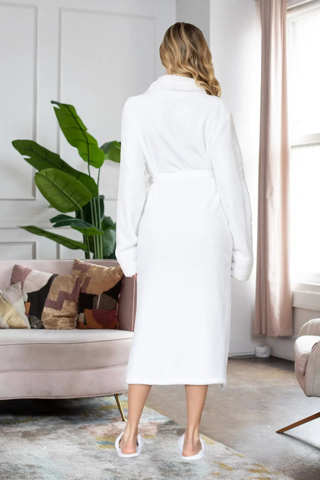 Peignoir ultra doux en peluche pour femmes