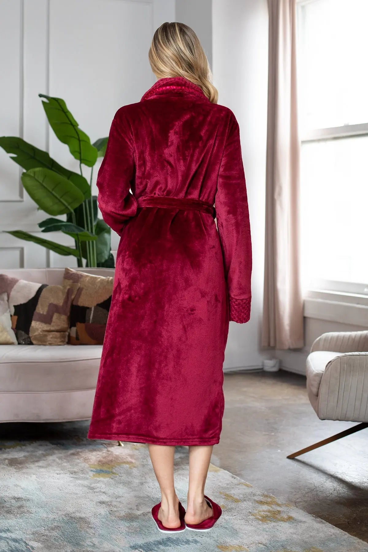 Peignoir ultra doux en peluche pour femmes