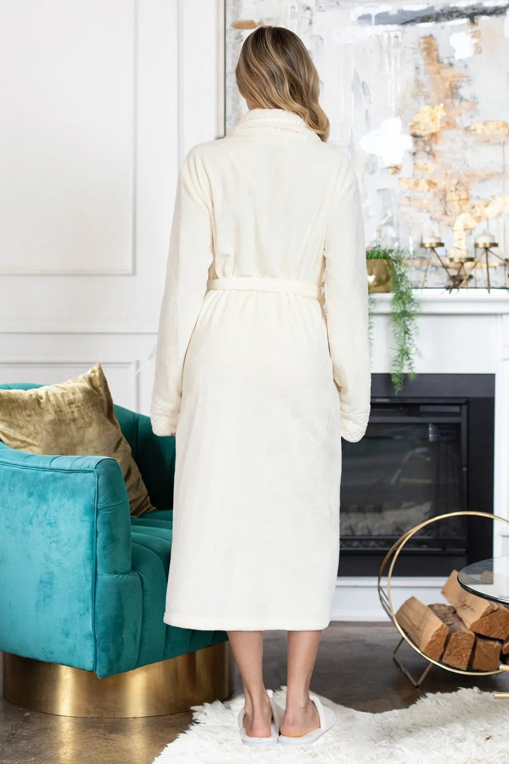 Peignoir ultra doux en peluche pour femmes