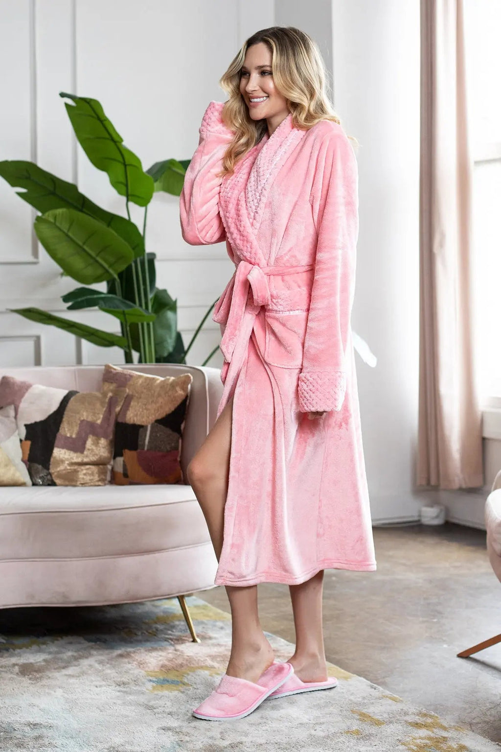 Peignoir ultra doux en peluche pour femmes